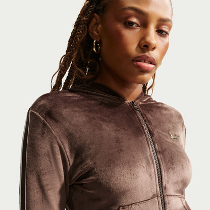 Nike Womens Full Zip Long Sleeve - Baraque Brown by Denim Exchange