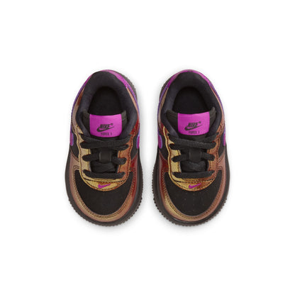 Nike (TD) Force 1 Low Lv8 4 - Black/Bold Berry by Denim Exchange