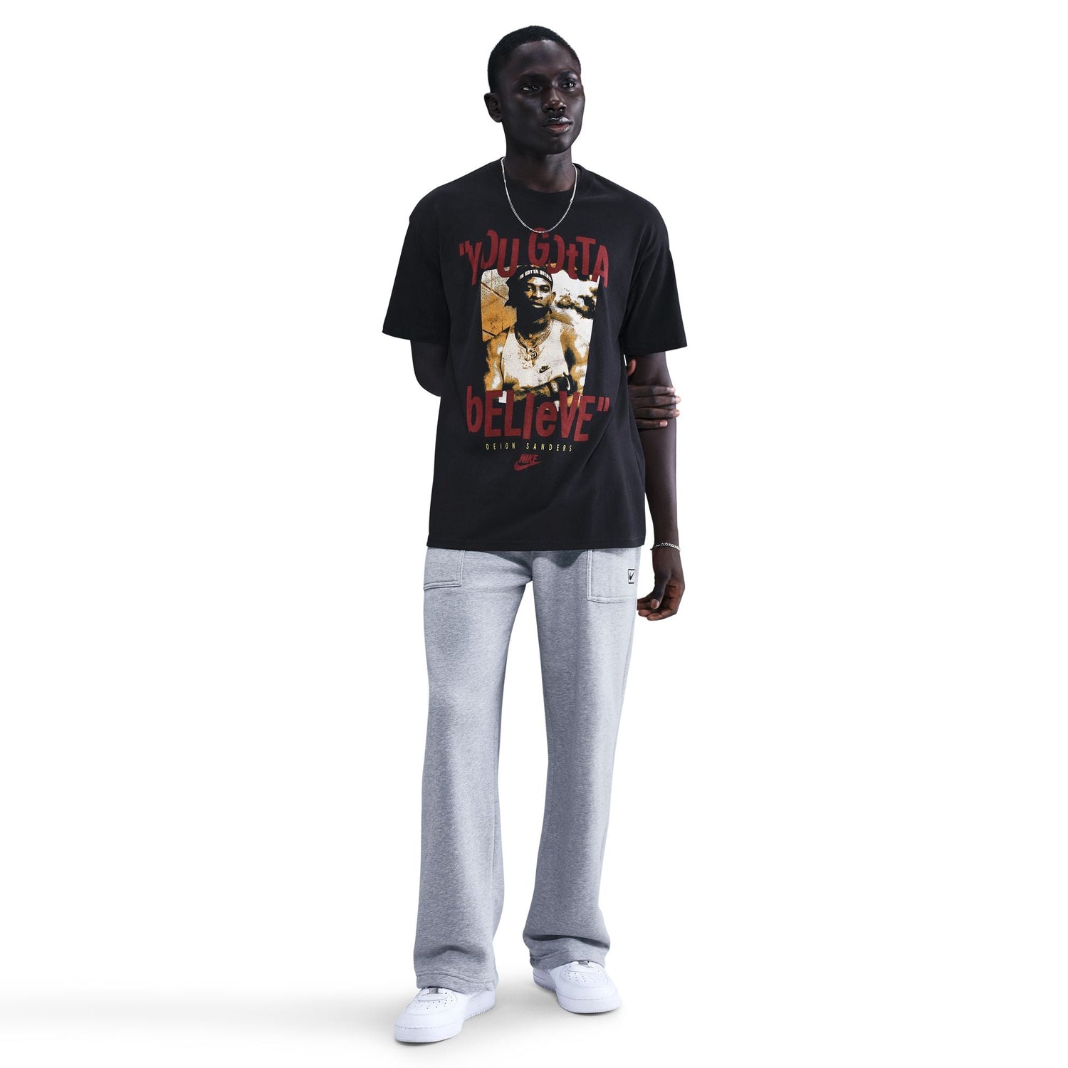 Nike Mens Deion Sanders Believe Tee - Black by Denim Exchange