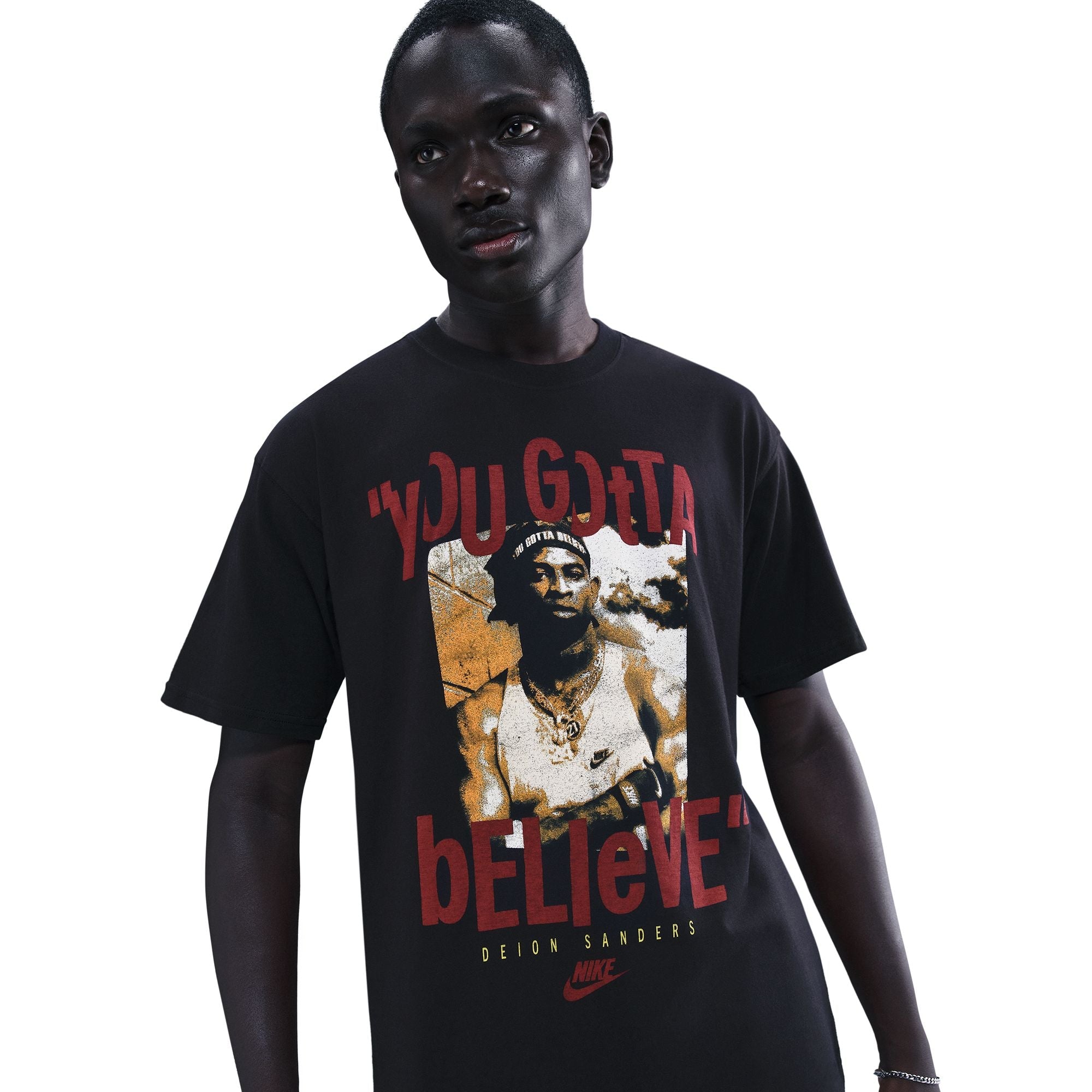 Nike Mens Deion Sanders Believe Tee - Black by Denim Exchange
