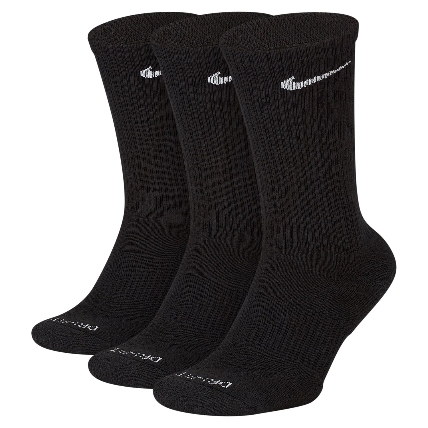 Nike 3-Pack Everyday Plus Cushioned Socks - Black by Denim Exchange