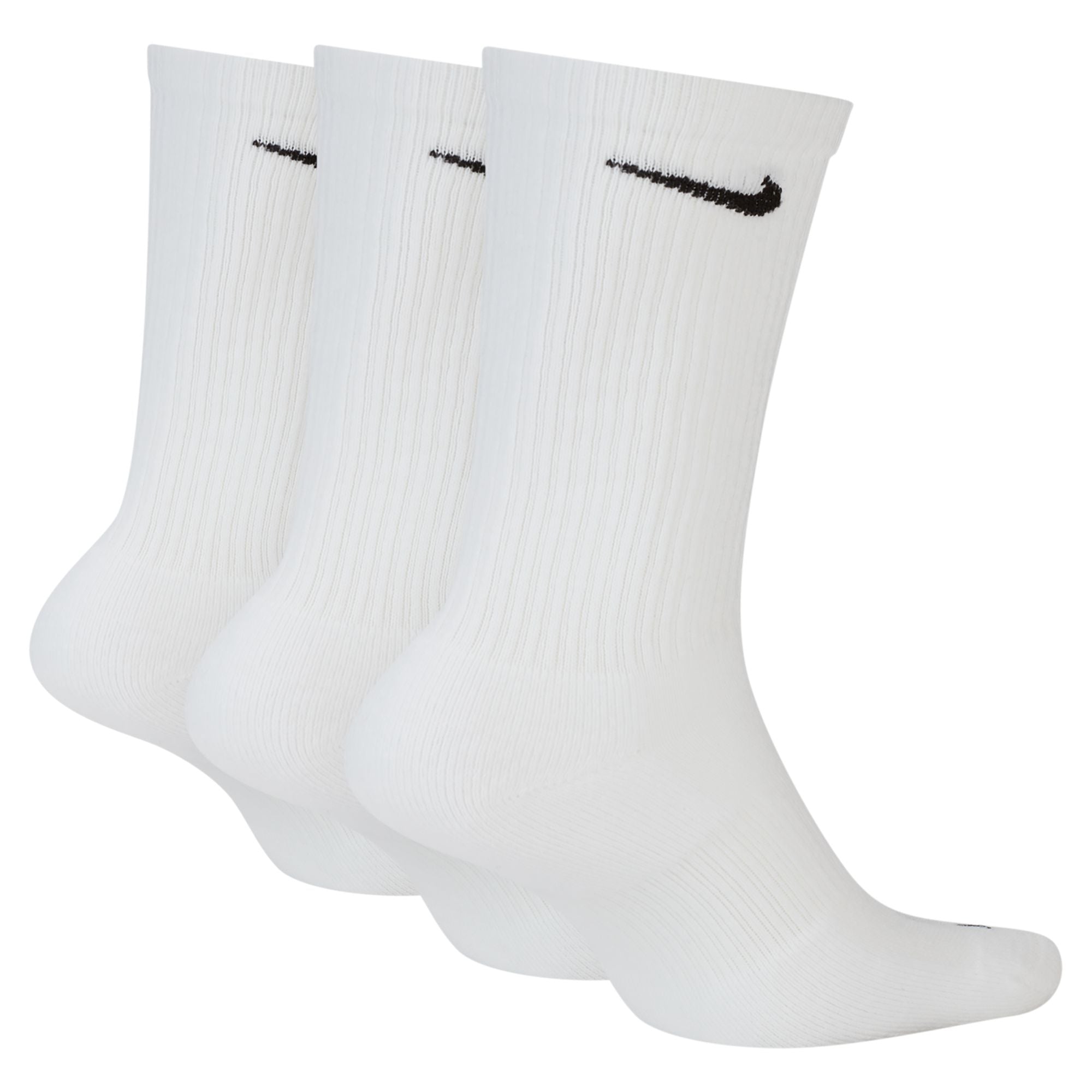 Nike Adult 3-Pack Everyday Plus Cushioned Socks - White by Denim Exchange