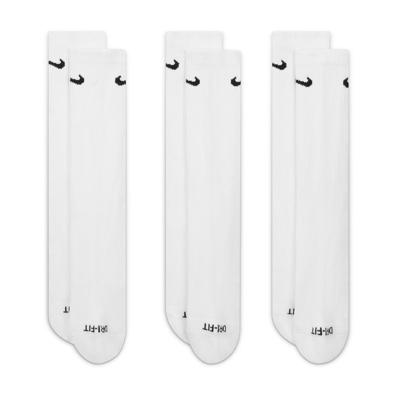Nike Adult 3-Pack Everyday Plus Cushioned Socks - White by Denim Exchange