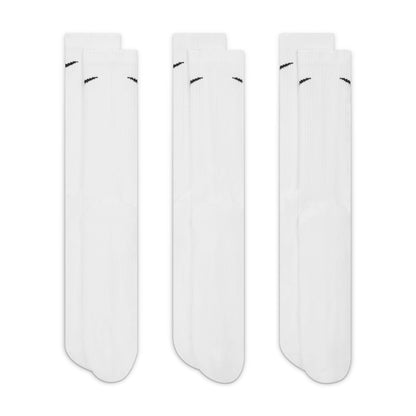 Nike Adult 3-Pack Everyday Plus Cushioned Socks - White by Denim Exchange