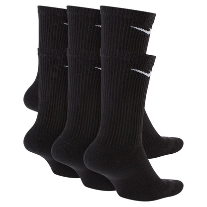 Nike Dri-Fit 6-Pack Cushioned Crew Socks - Black by Denim Exchange
