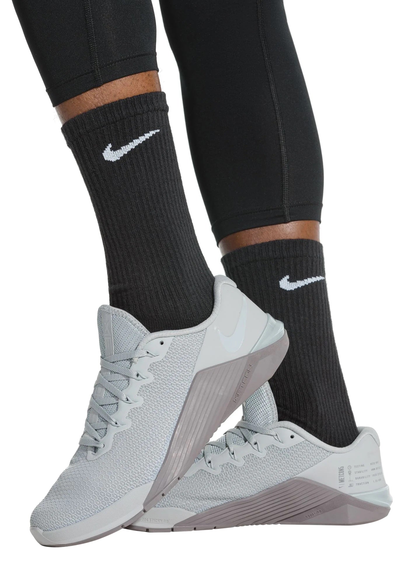 Nike Dri-Fit 6-Pack Cushioned Crew Socks - Black by Denim Exchange