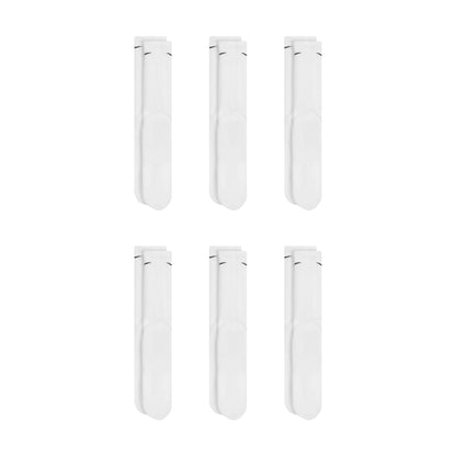 Nike Dri-Fit 6-Pack Cushioned Crew Socks - White by Denim Exchange