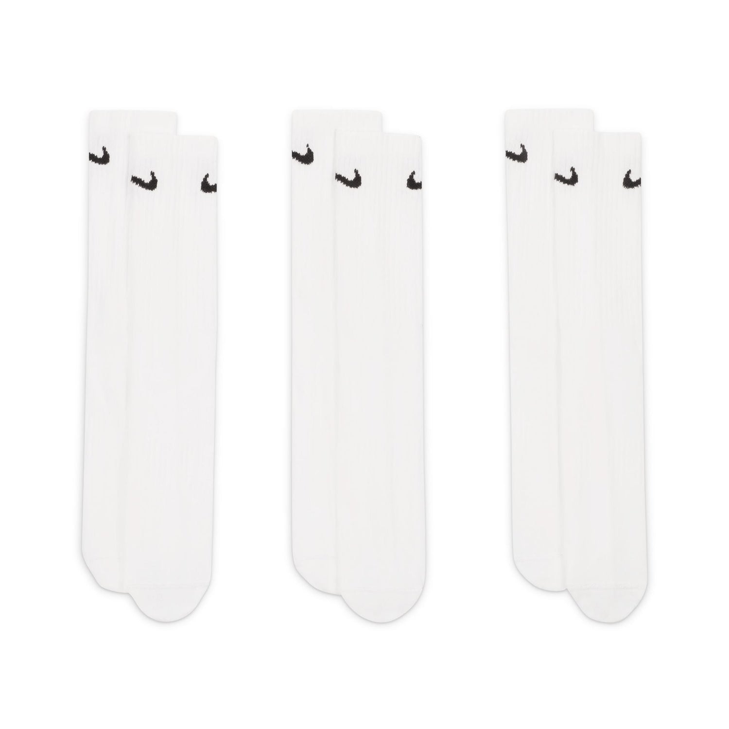 Nike Everyday Lightweight Crew Socks 3-Pack - White by Denim Exchange