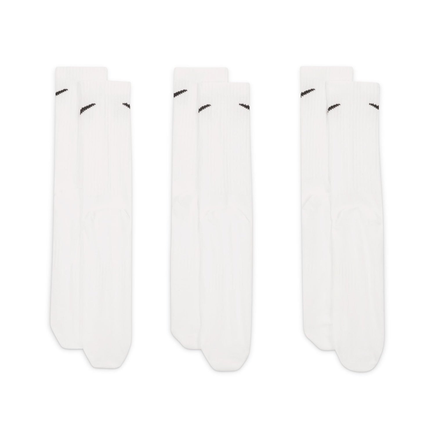 Nike Everyday Lightweight Crew Socks 3-Pack - White by Denim Exchange