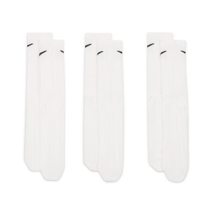 Nike Everyday Lightweight Crew Socks 3-Pack - White by Denim Exchange
