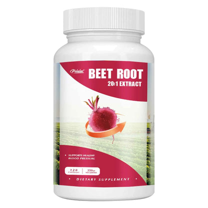 Beet Root Supplement 120 Capsules Supports Blood Pressure Athletic Performance Digestive Health Immune System