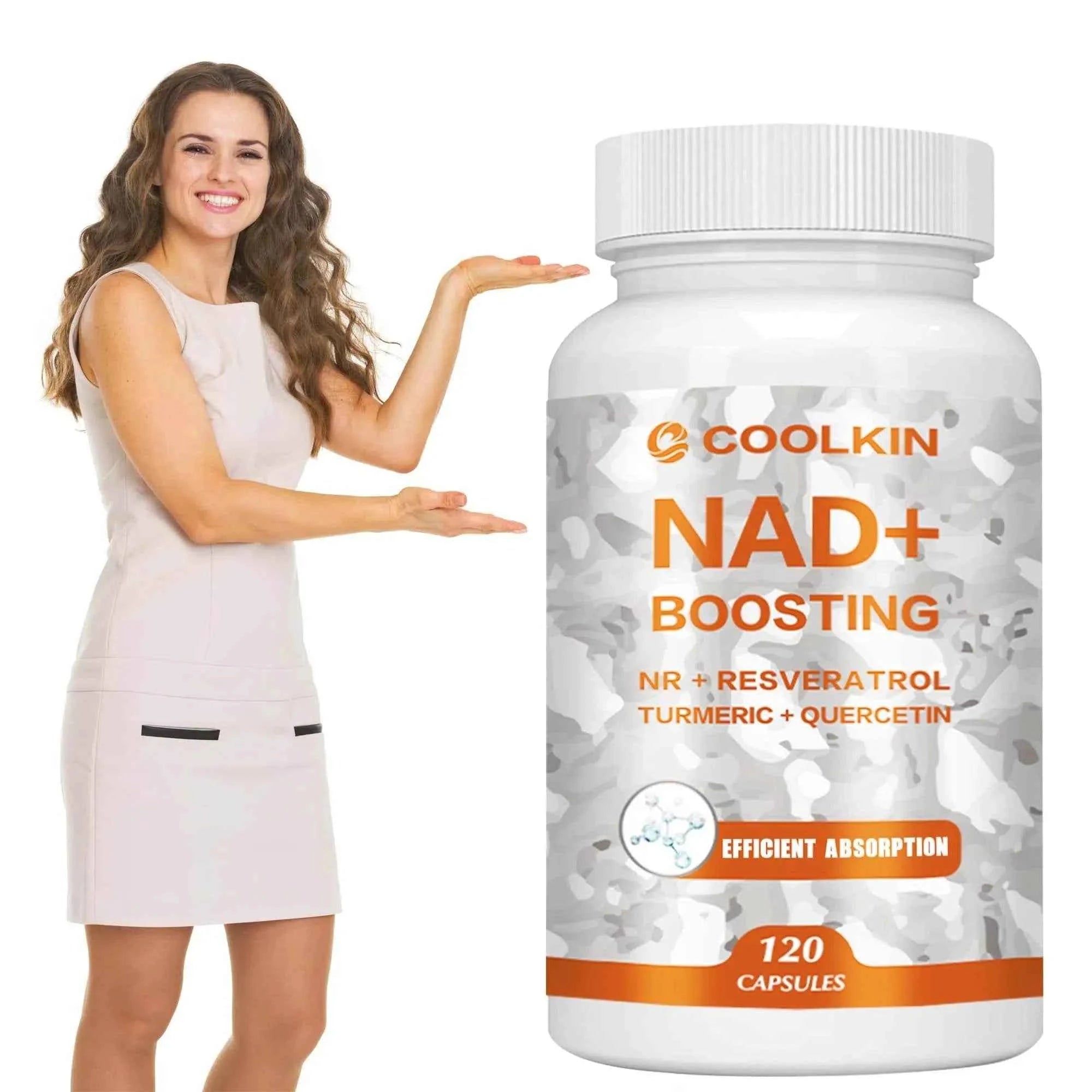 NAD + Boosting - with Trans-resveratrol, Quercetin - Enhance Cell Vitality and Help Cell Repair, Anti-aging - 120 Capsules