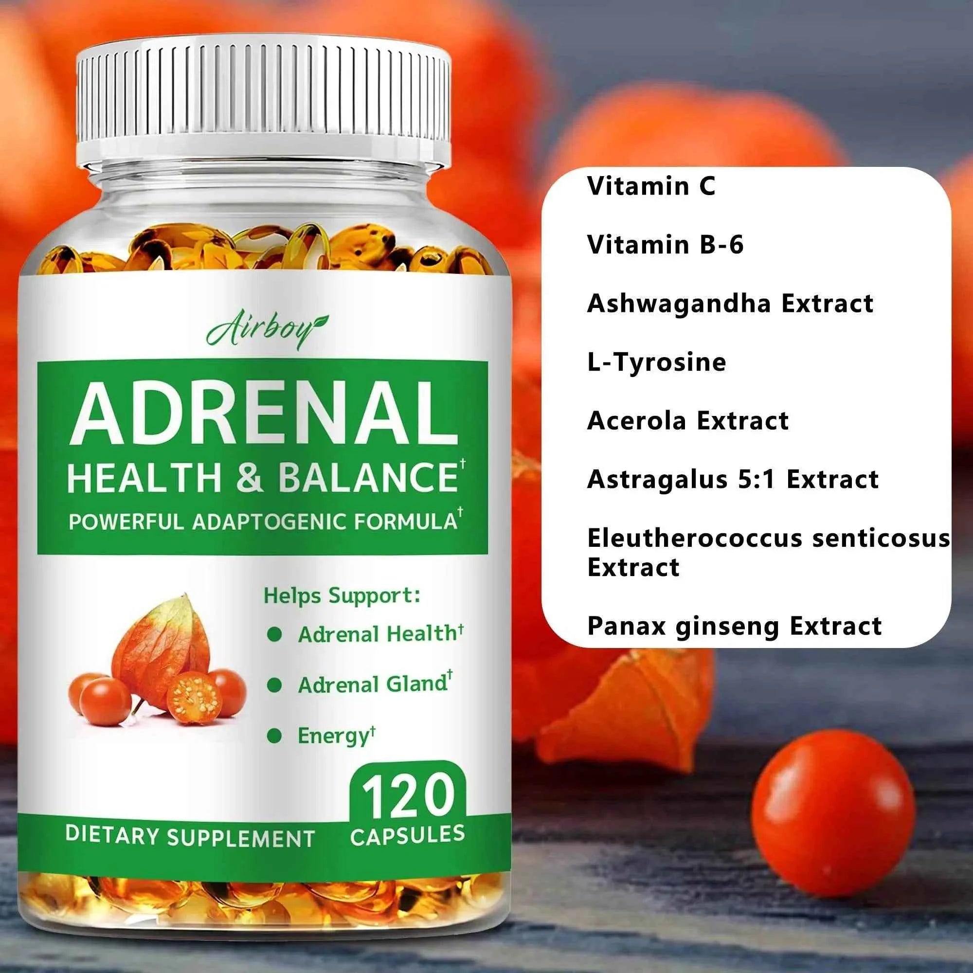 Adrenal Support - Releases Adrenal Fatigue, Cortisol Manager, Relaxes Stress and Anxiety, and Boosts Mood - 120 Capsules
