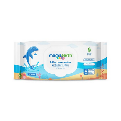 Mamaearth Baby 99% Pure Water Gentle Towel Wipes
