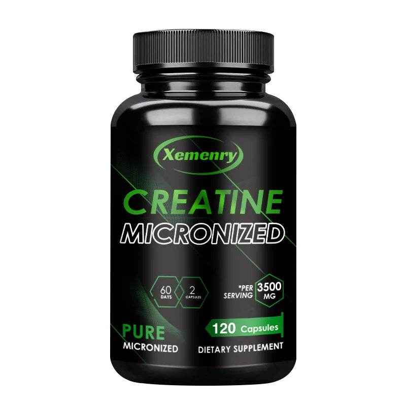 Creatine Monohydrate - Increase Strength, Build Muscle and Improve Performance, Explosive Power for Men - 120 Capsules