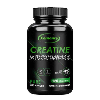 Creatine Monohydrate - Increase Strength, Build Muscle and Improve Performance, Explosive Power for Men - 120 Capsules