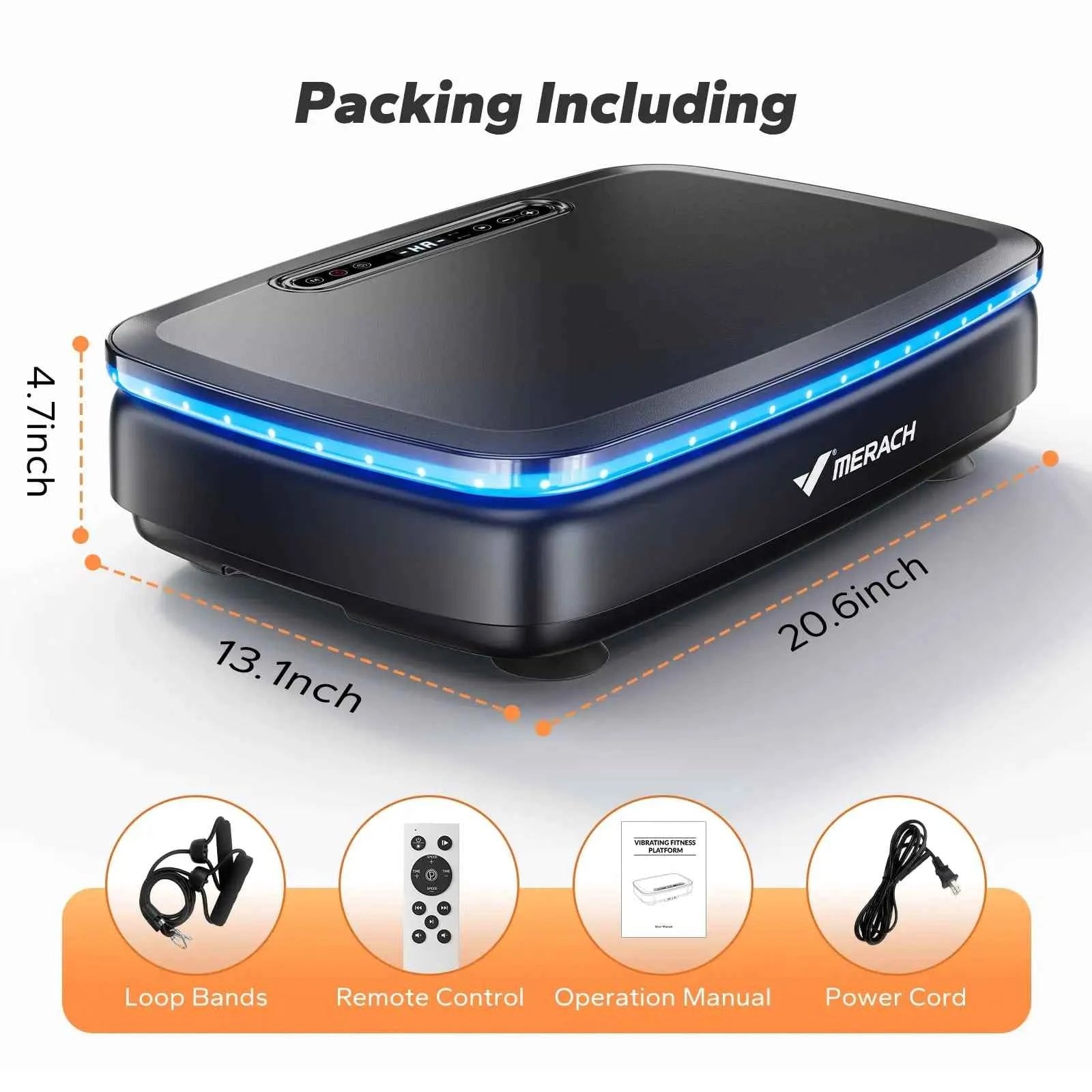 MERACH LED Vibration Plate Platform – Whole Body Workout &amp; Lymphatic Drainage Machine