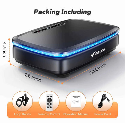 MERACH LED Vibration Plate Platform – Whole Body Workout &amp; Lymphatic Drainage Machine