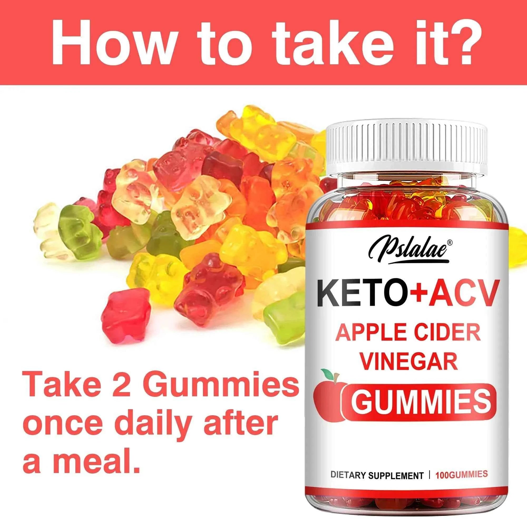 Keto + Acv Gummies - Healthy Weight Management, Accelerated Fat Burning, Whitening Skin - 100 Gummies