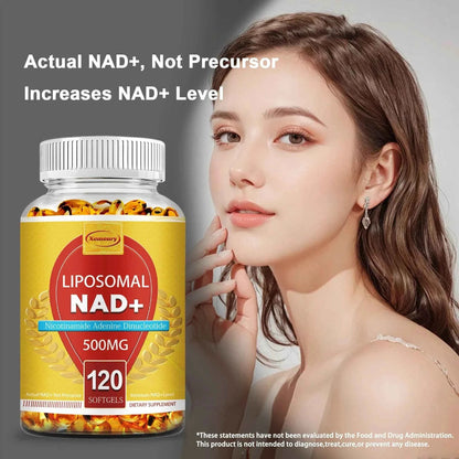 Liposomal NAD+ Capsules - Anti-aging, Replenish Energy, Enhance Focus, Support Cellular Health - 120 Capsules