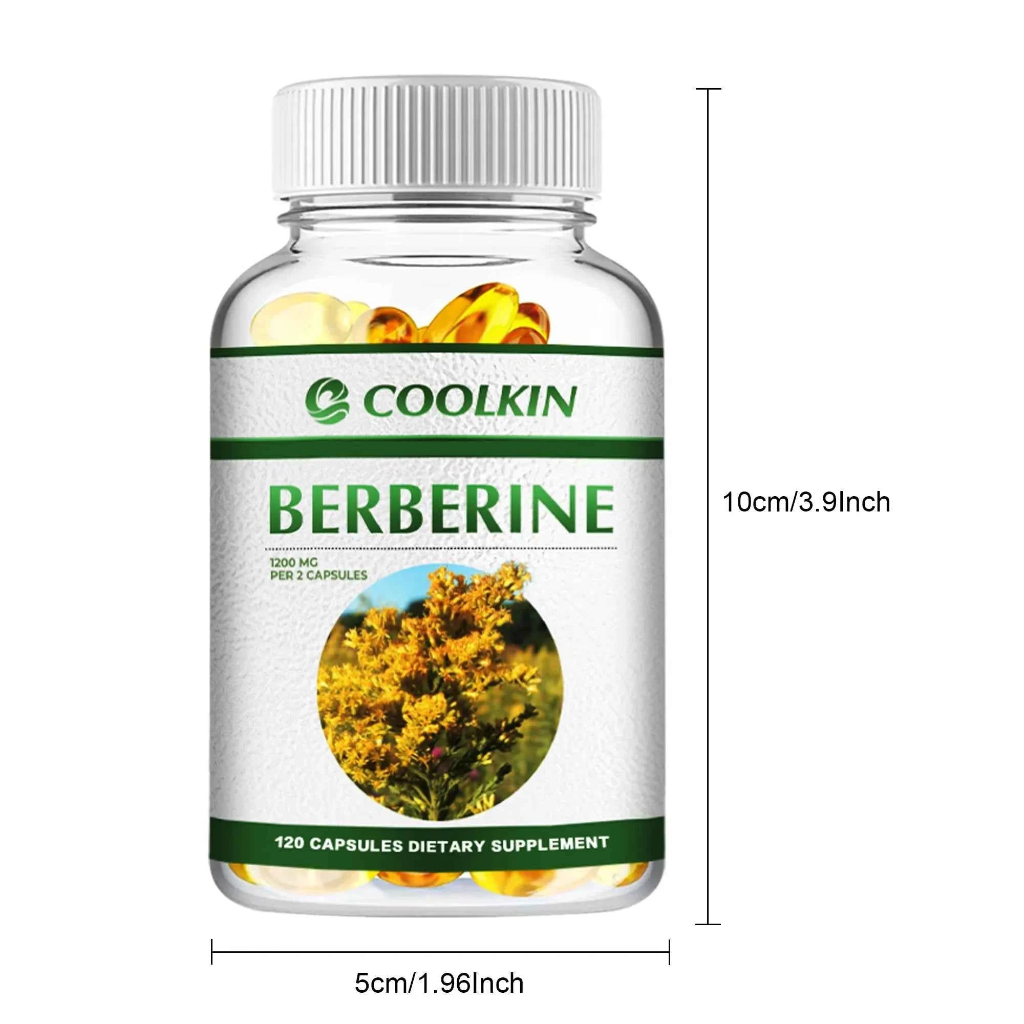 Premium Berberine Supplement - Supports Immune System, Cardiovascular Heart &amp; Gastrointestinal Wellness - 120 Capsules