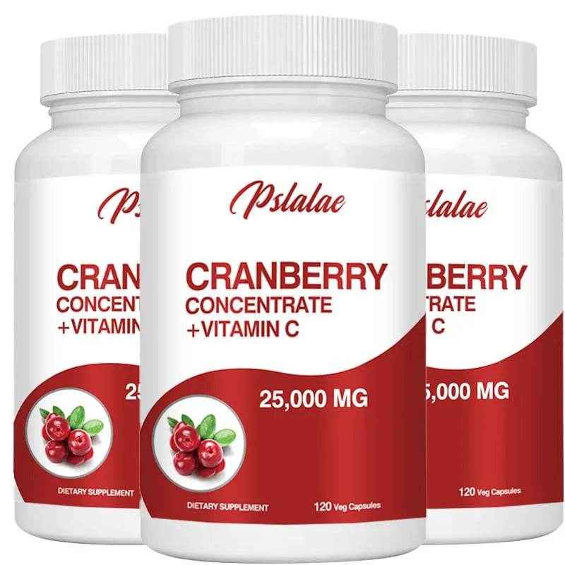 Cranberry Extract Supplement 25,000 Mg - Prostate Support, Aids Urination Contains Vitamin C and Vitamin E - 120 Capsules