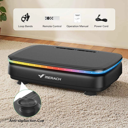 MERACH LED Vibration Plate Platform – Whole Body Workout &amp; Lymphatic Drainage Machine
