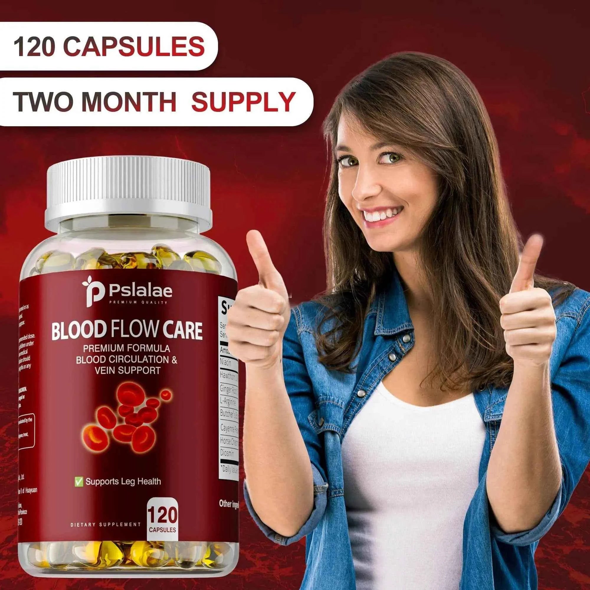 Blood Flow Care - Balance Blood Pressure, Support Heart, Cardiovascular Health, Promote Blood Circulation - 120 Capsules