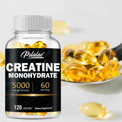 Creatine Monohydrate - Build Muscle, Improve Athletic Performance, Improve Energy Endurance and Promote Recovery - 120 Capsules