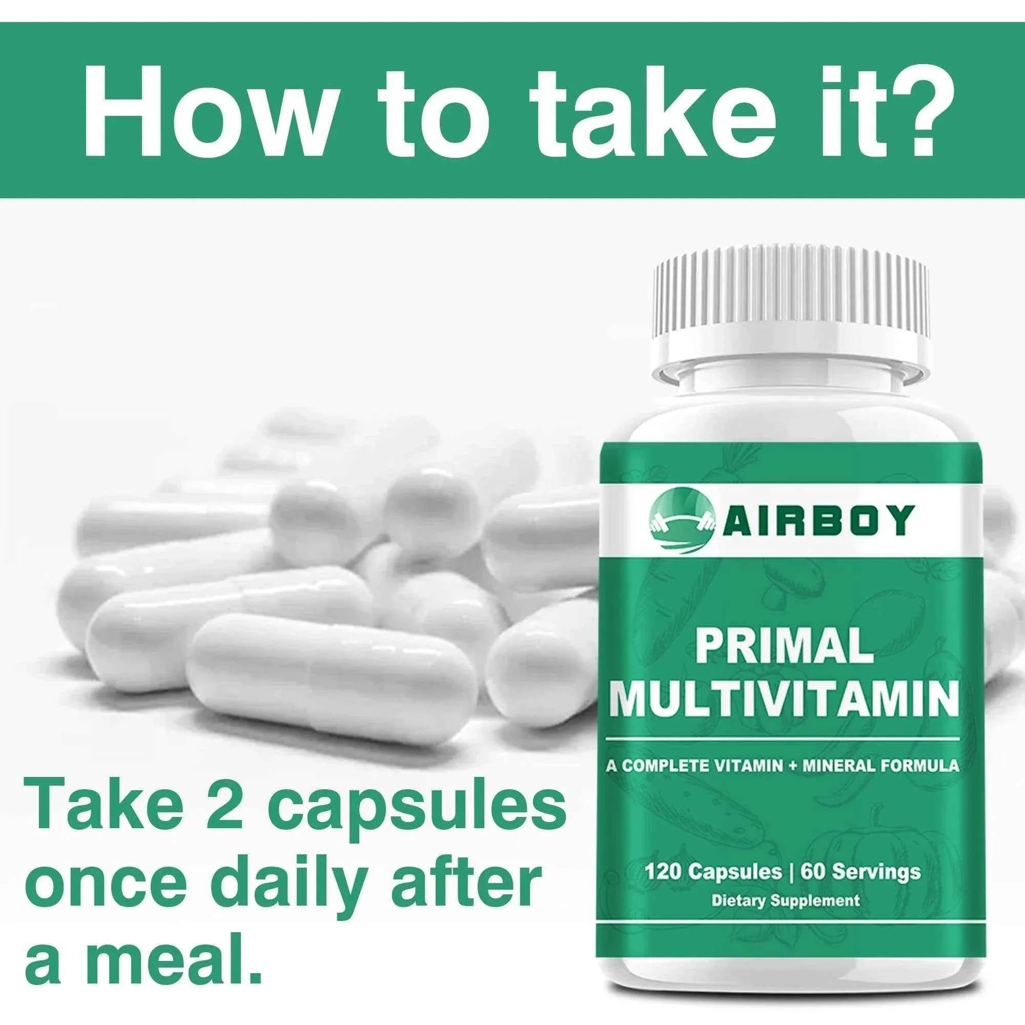 Multivitamin for Men and Women Supplement - Strengthen The Immune System and Improve Performance, Boost Energy - 120 Capsules