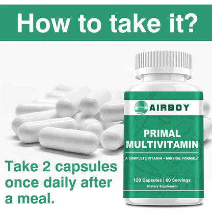 Multivitamin for Men and Women Supplement - Strengthen The Immune System and Improve Performance, Boost Energy - 120 Capsules