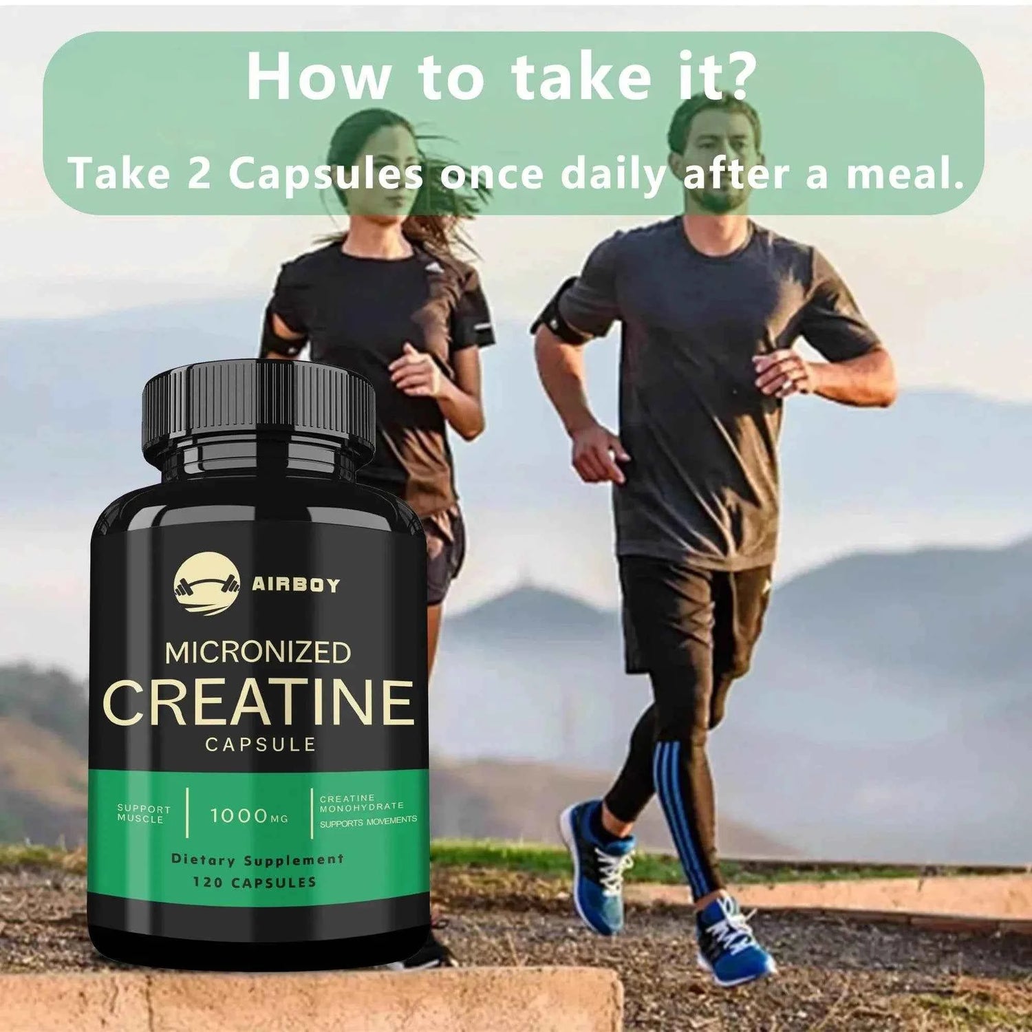 Micronized Creatine Capsules - for Muscle Endurance, Build Muscle &amp; Enhance Performance - 120 Capsules