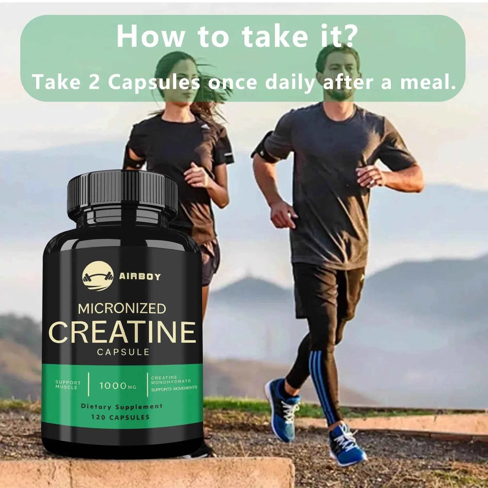 Micronized Creatine Capsules - for Muscle Endurance, Build Muscle &amp; Enhance Performance - 120 Capsules