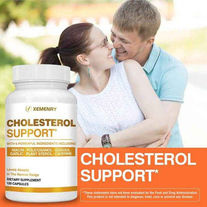 Cholesterol Support - Maintains Healthy Cholesterol Levels, Promotes Blood Flow, and Supports Heart Health - 120 Capsules