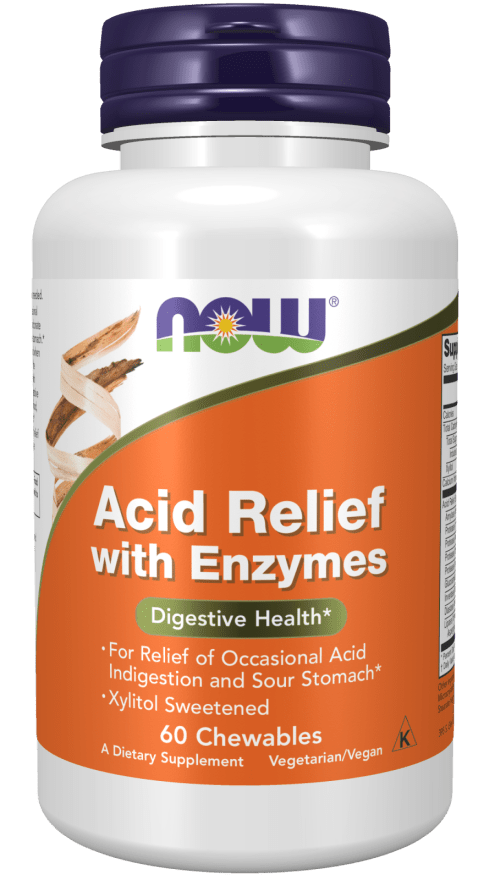 Acid Relief with Enzymes Chewables by Country Life Natural Foods