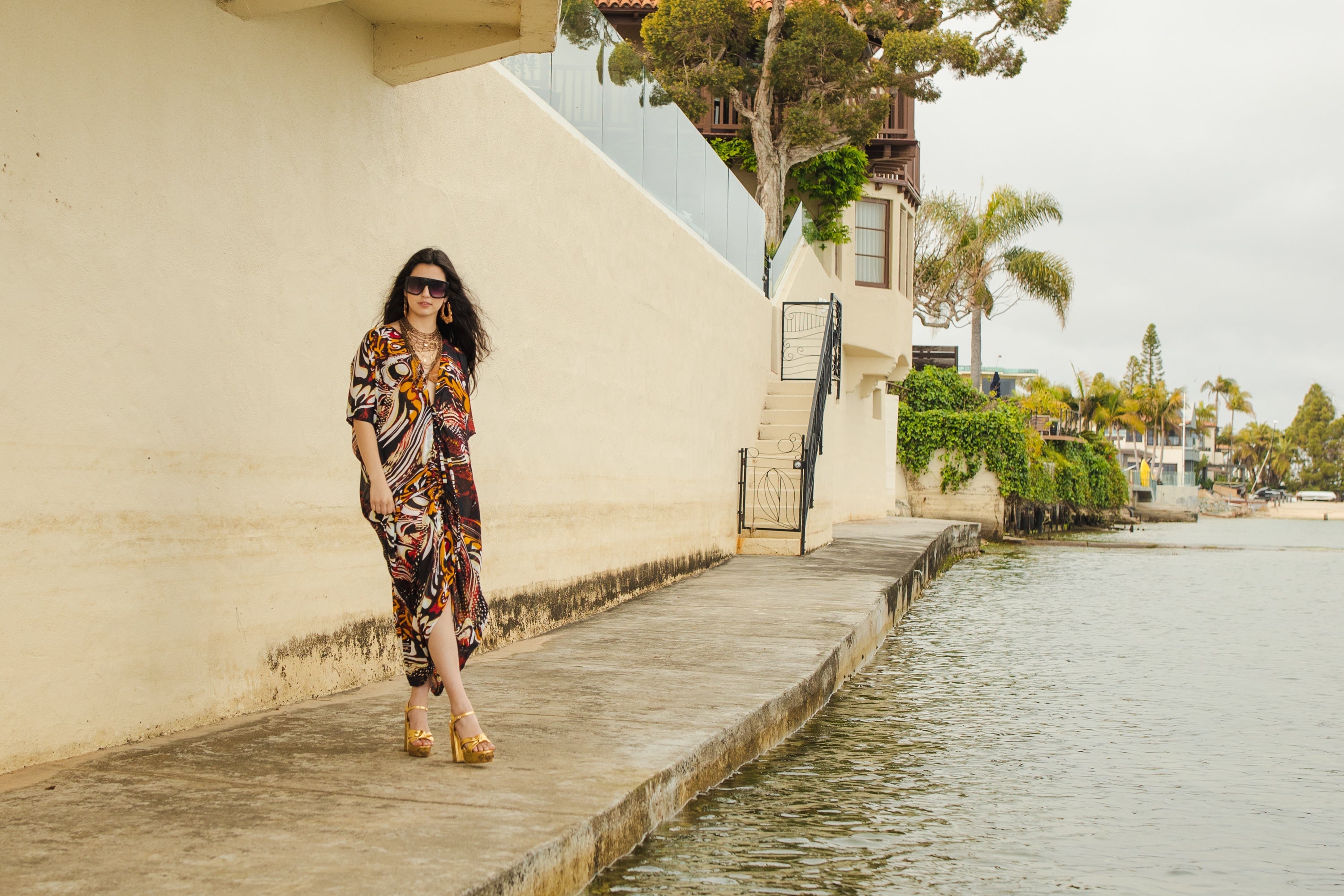 Actius Caftan Kaftan Dress in Rouge by Jennafer Grace