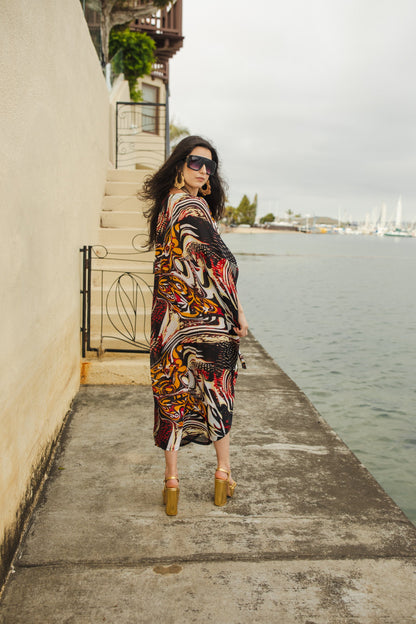 Actius Caftan Kaftan Dress in Rouge by Jennafer Grace