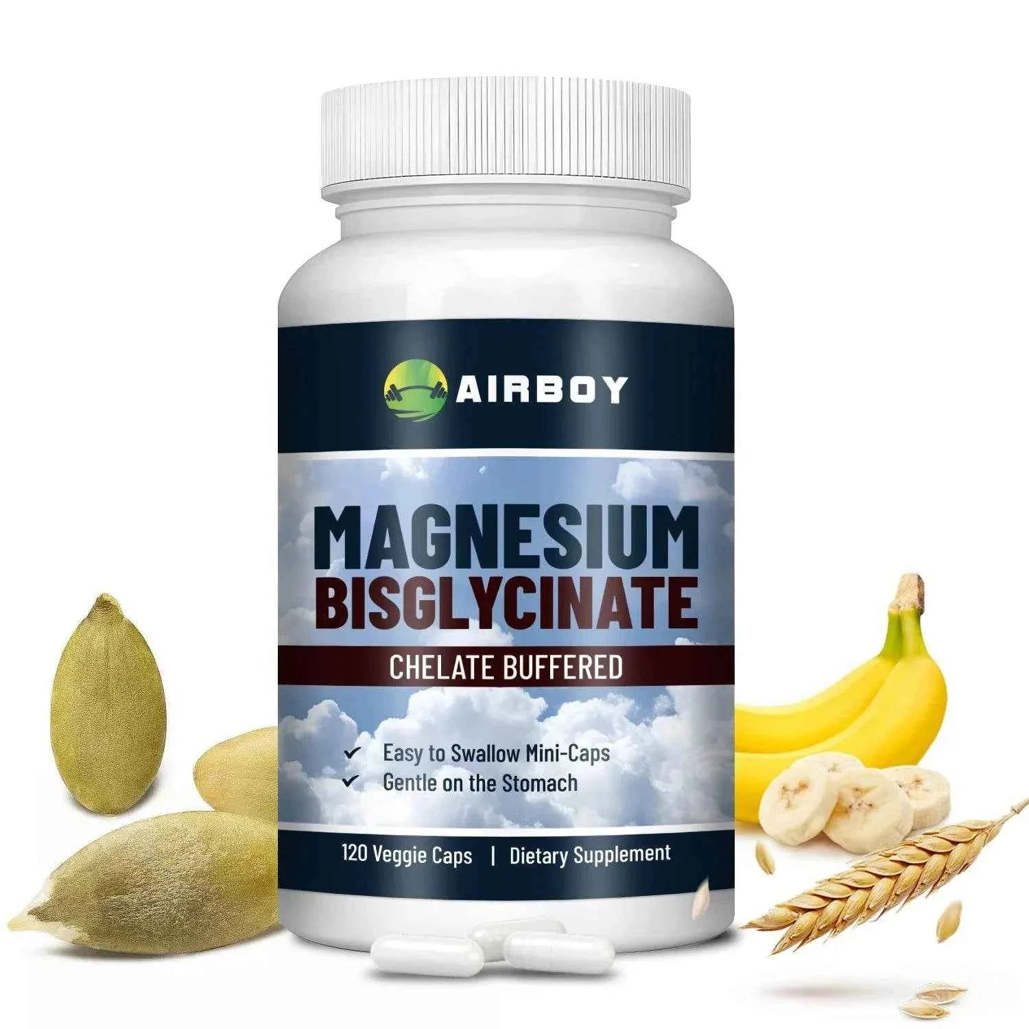 Magnesium Bisglycinate Supplement - Muscle, Nerve, Sleep, Joints, Bones Health, Immune &amp; Energy - 120 Capsules