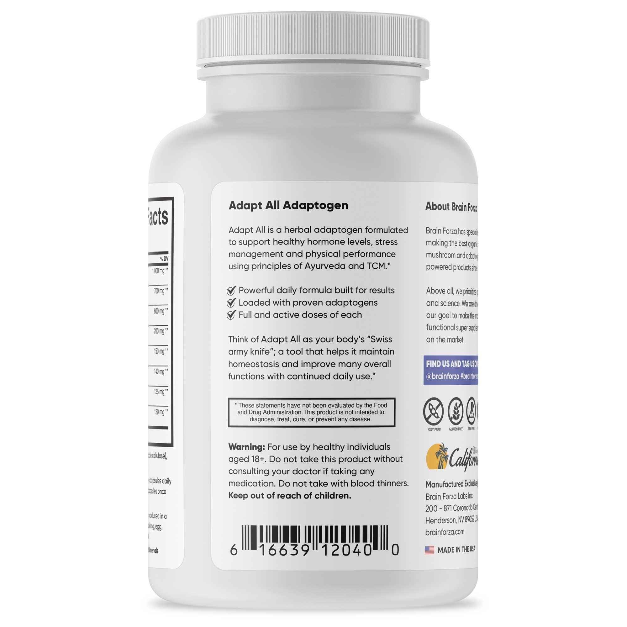 Adapt All Adaptogen, 180 Capsules