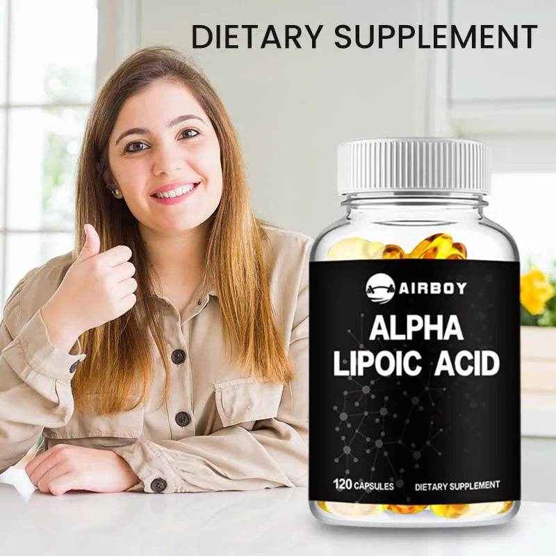 Alpha Lipoic Acid 600 Mg - Supports Antioxidant Health and Sugar Metabolism and Helps Relieve Nerve Pain - 120 Capsules