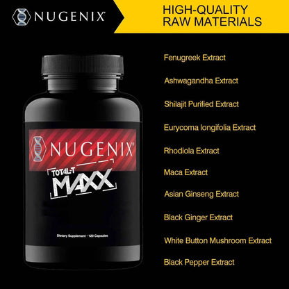 TOTAL-T MAXX - Ashwagandha, Muscle Health, Maximum Total Testosteron Boosting Formula - 120 Capsules