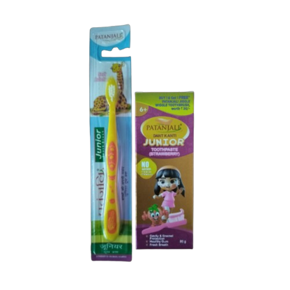 Patanjali Oral Care Combo (Dant KantiJunior Dental Cream 100GM + Junior Tooth Brush)