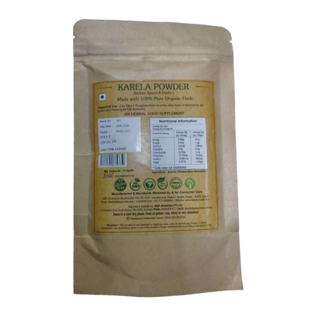 Deep Ayurveda Organic Karela Powder (Bitter Gourd)