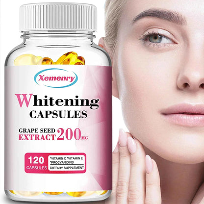 Whitening Capsules - Anti-aging, Anti-oxidation, Wrinkle Reduction, Skin Whitening - 120 Capsules