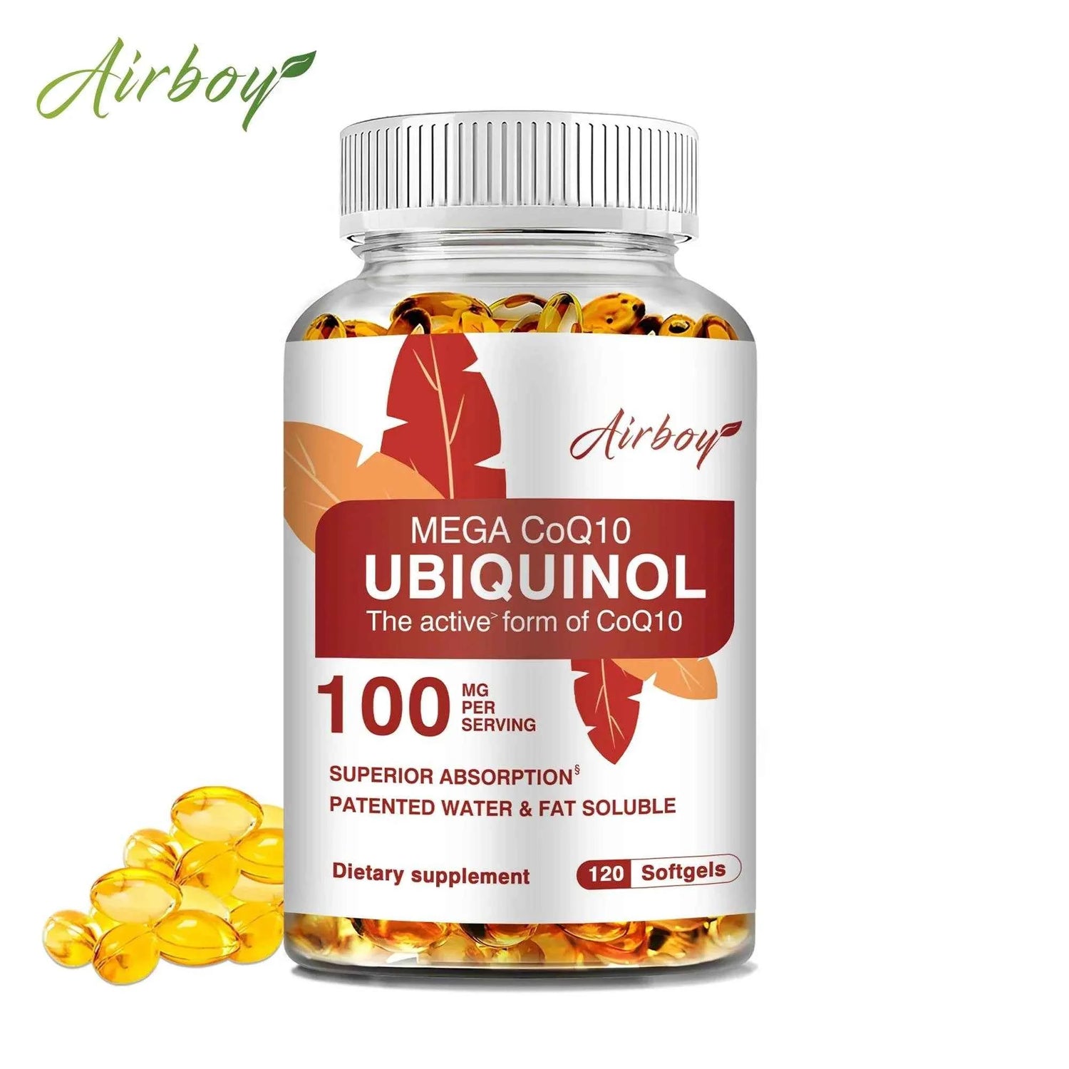 Ubiquinol CoQ10 100mg - Antioxidant, Support Brain, Heart &amp; Cardiovascular Health, Balance Blood Pressure - 120 Capsules
