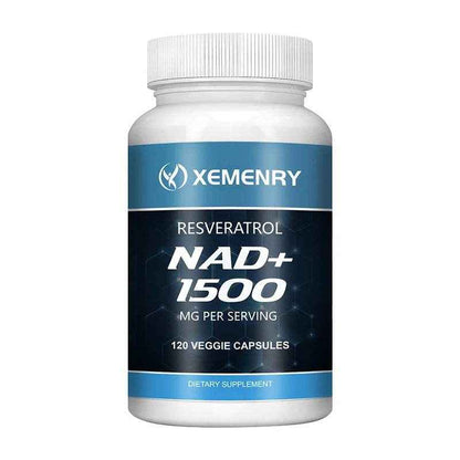 NAD + Resveratrol - Anti-aging, Helps Boost Energy, Promotes Cell and Skin Health - 120 Capsules