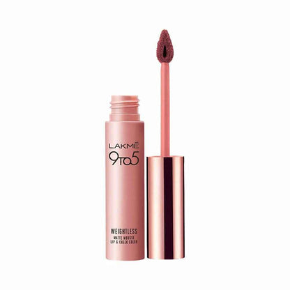 Lakme 9 To 5 Weightless Mousse Lip &amp; Cheek Color - Rose Touch