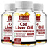 Cod Liver Oil - Heart Joint Brain & Immune Support - Omega 3 EPA/DHA - 120 Capsules