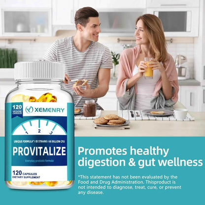 Provitalize Supplement - Digestive Support, Bloating Relief, Weight Management, Gut Health - 120 Capsules