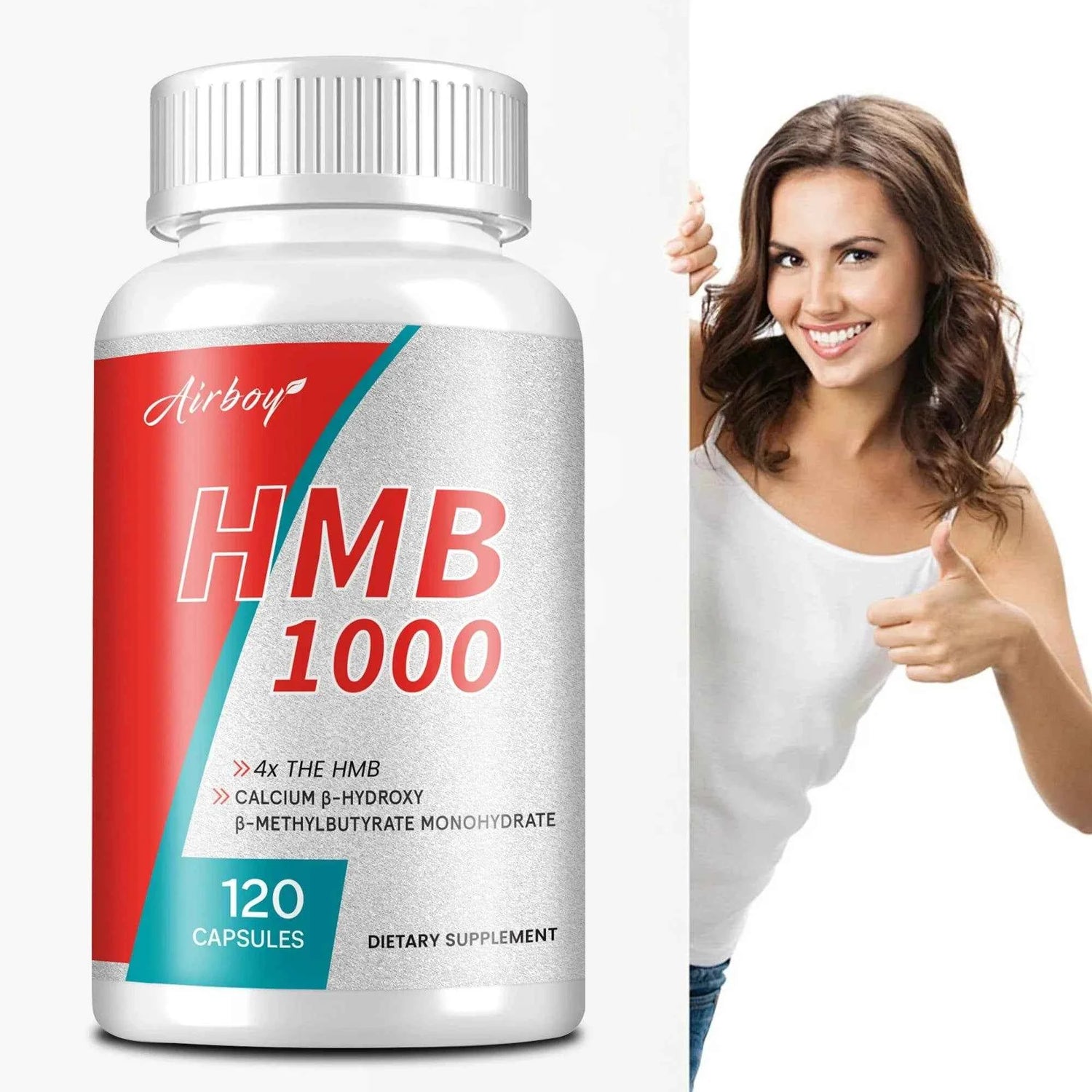 HMB Supplements - Improves Endurance, Builds Lean Muscle Mass and Promotes Muscle Recovery - 120 Capsules